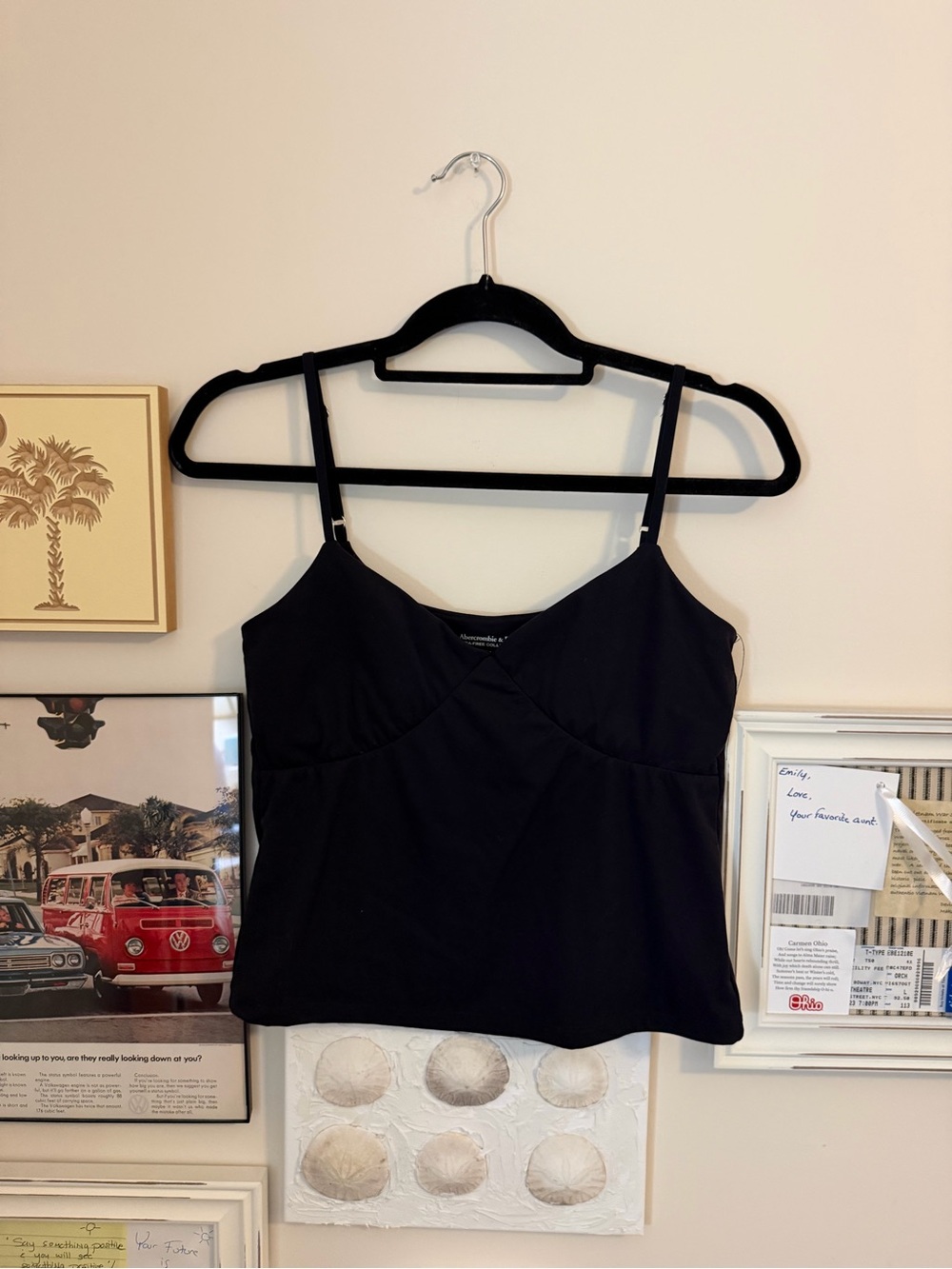 Abercrombie Black Women's Cropped Cami Tank Top